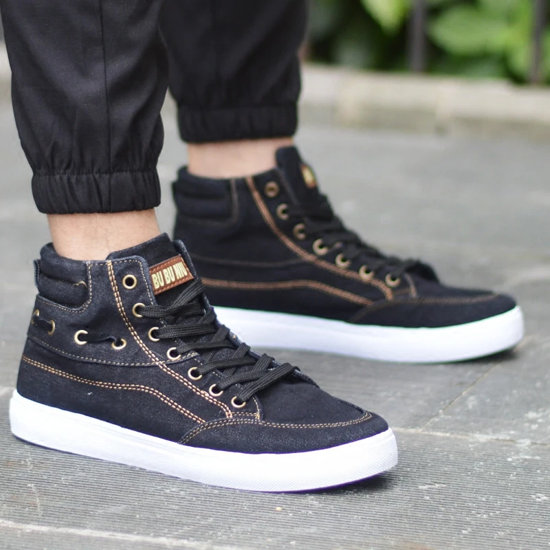 عالية أعلى الرجال حذاء قماش جديد 2019 الربيع الصيف عارضة الدنيم الأحذية رجل سكيت حذاء zapatos hombres