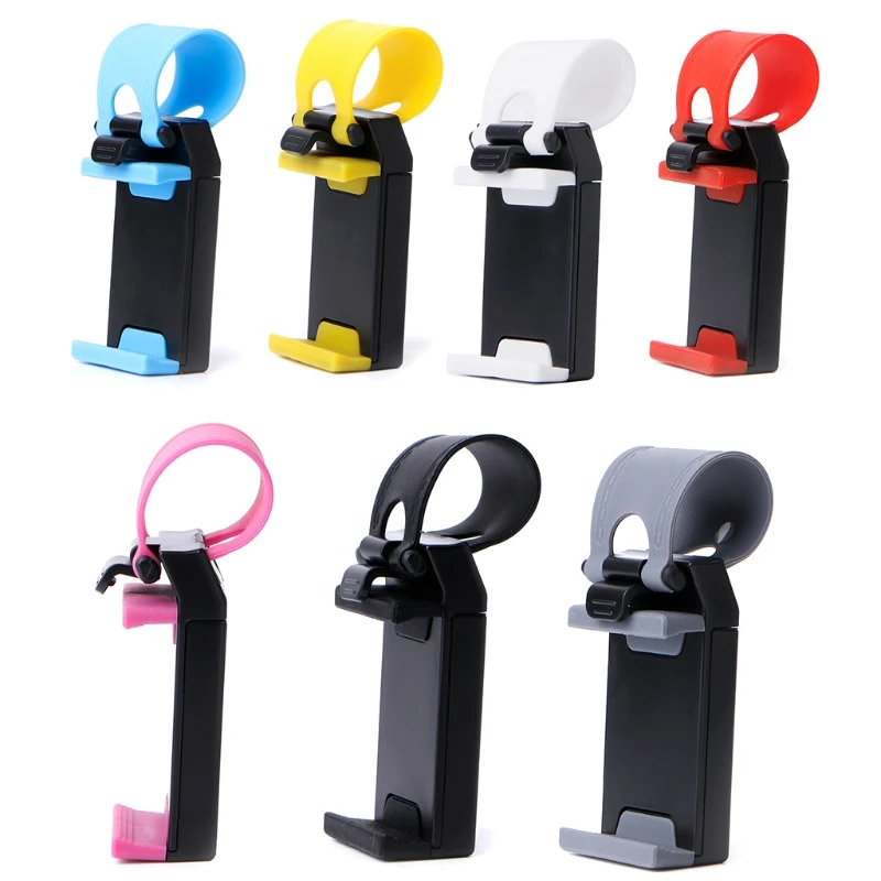 

Universal Hands Free Mobile Phone Holder Mount Clip Buckle Socket On Car Bicycle Steering Wheel For Phone GPS Ipad