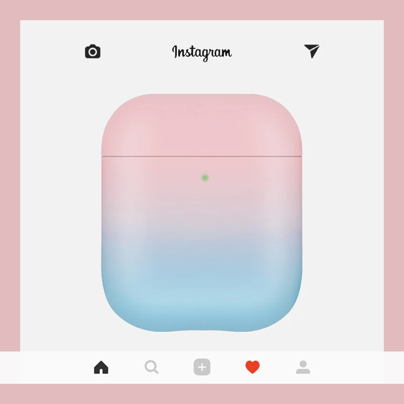 

Newest Cute Gradient Color Decorative Silicone Case for Apple Airpods 2 Case Accessories Bluetooth Earphone Protective Cover Bag