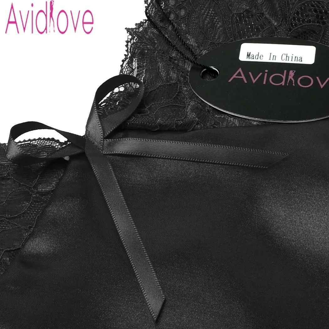 Avidlove женская пижама сексуальное ночное белье летние шорты комплект атласное