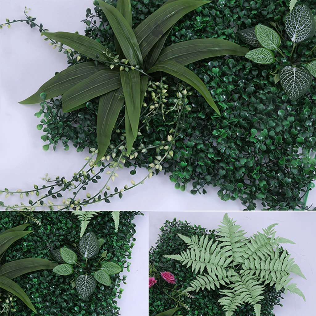 Artificial Plants Green Grass Flower Wall Panels Opening Ceremony Backdrop Floral Decor