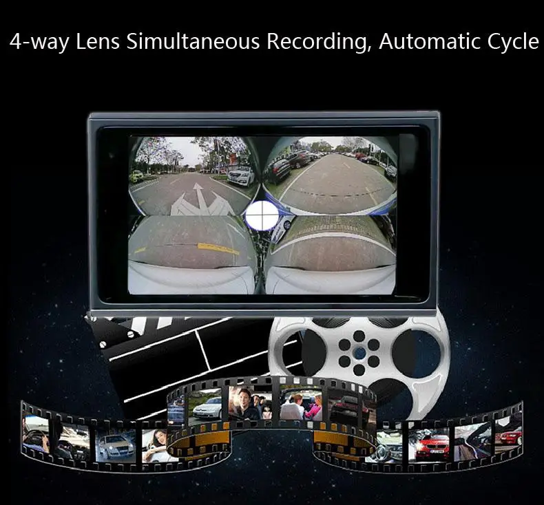 360 Автомобильная резервная парковочная камера с птичьим видом, 4 вида, HD, левая, правая, передняя, задняя камера, видео интерфейс для Audi A4 MMI 3g система