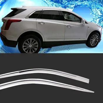 

1 Set Brand New Chrome Side Vent Sun Shade Window Visors Rain Guard Deflectors For Cadillac XT5 2016-2018