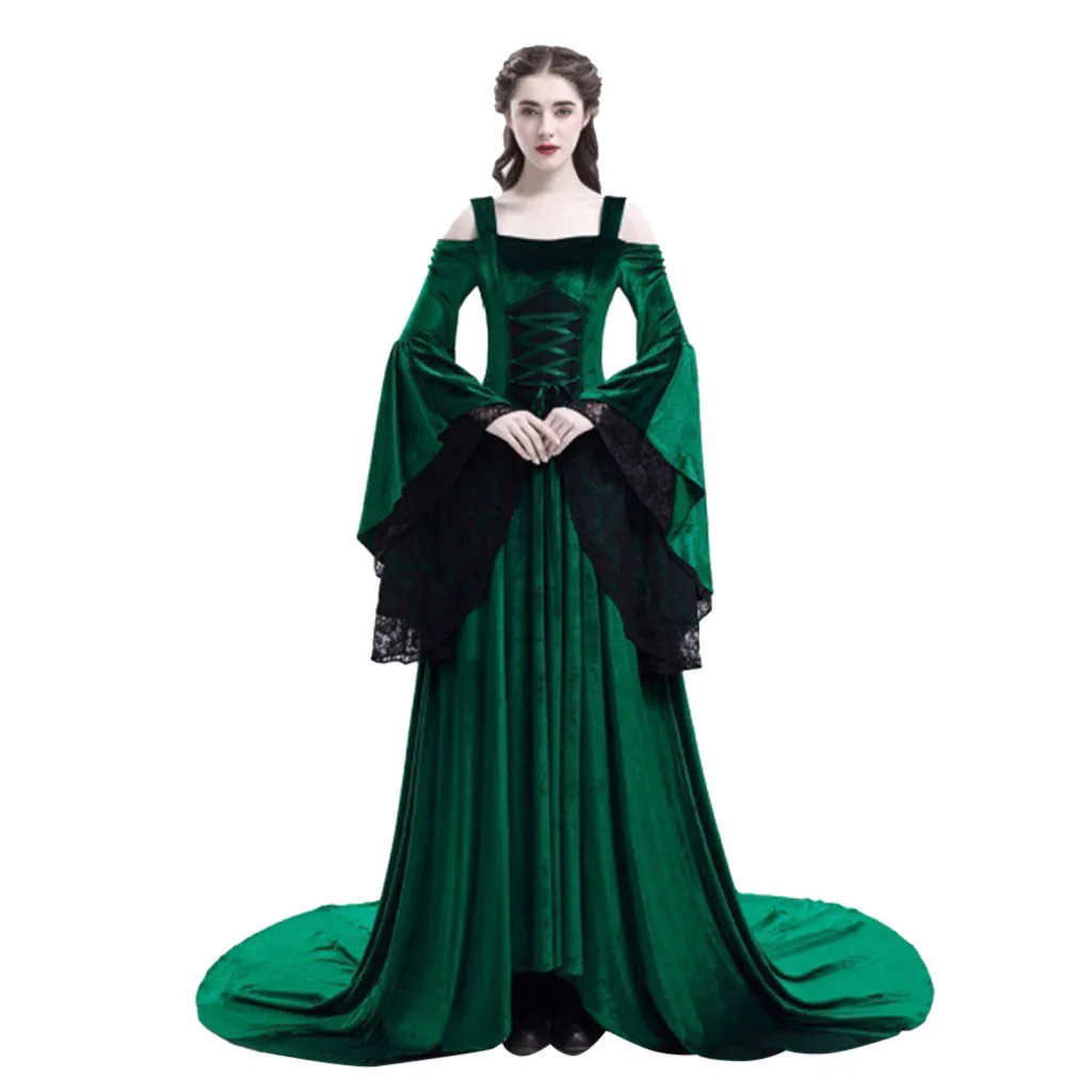 

Woman Dress Elegant Evening Bundle Corset Medieval Renaissance Vintage Dress Retro Medieval Renaissance Cosplay
