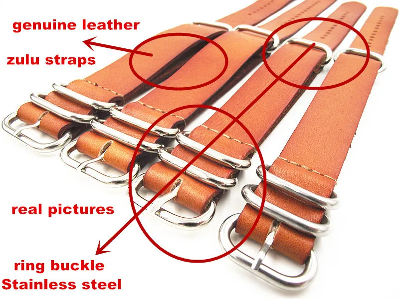 Ремешки Zulu-, 10 шт./партия, высокое качество, 18 мм, 20 мм, 22 мм, 24 мм, ремешок Nato из натуральной кожи, ремешок для часов, ремни Nato