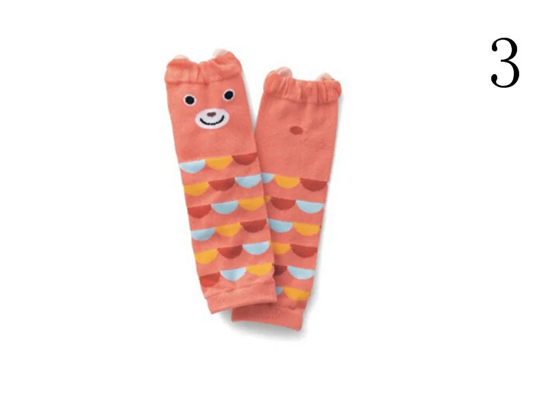 1 пара теплых Хлопковых Носков Детские наколенники с подогревом, носки в полоску с объемным медведем для маленьких мальчиков и девочек подходит для От 0 до 5 лет - Цвет: Orange