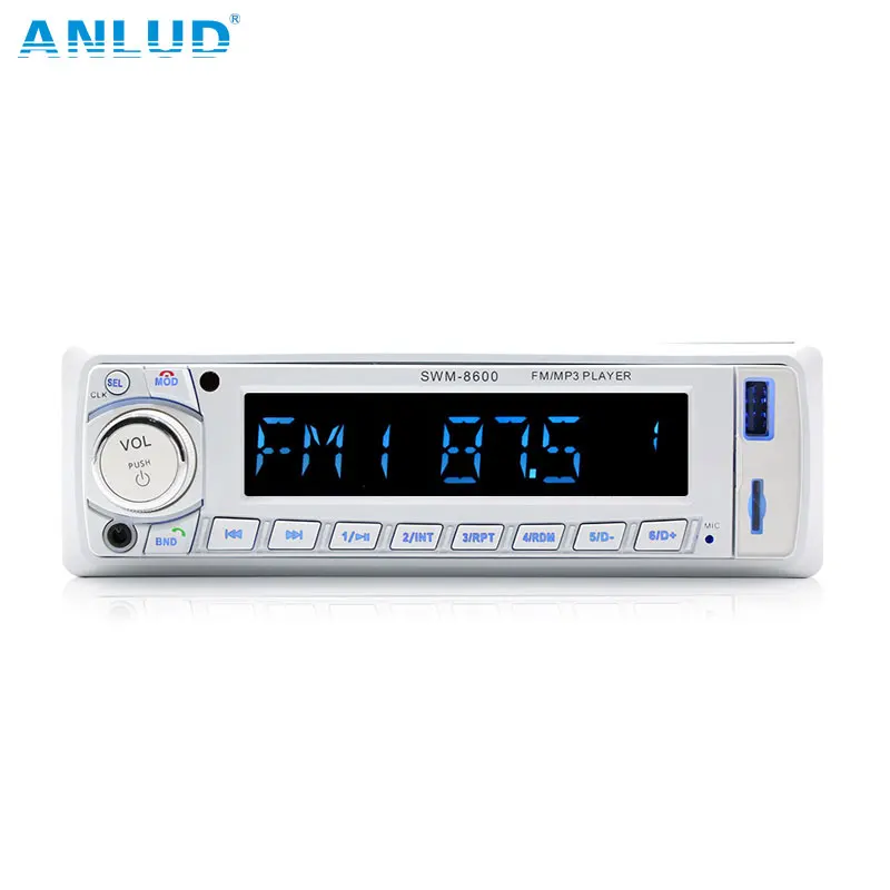 

ANLUD Bluetooth Car Audio Stereo 60WX4 Car Radio 12V In-dash 1 Din FM Aux Input Receiver USB MP3 MMC WMA Car Radio Mp3 Player