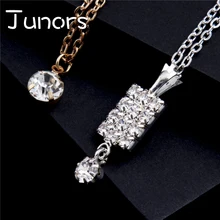 JUNORS Square Big Drop Crystal choke Pendant&necklace Geometry Religious Jewelry Accessories For Women Girl
