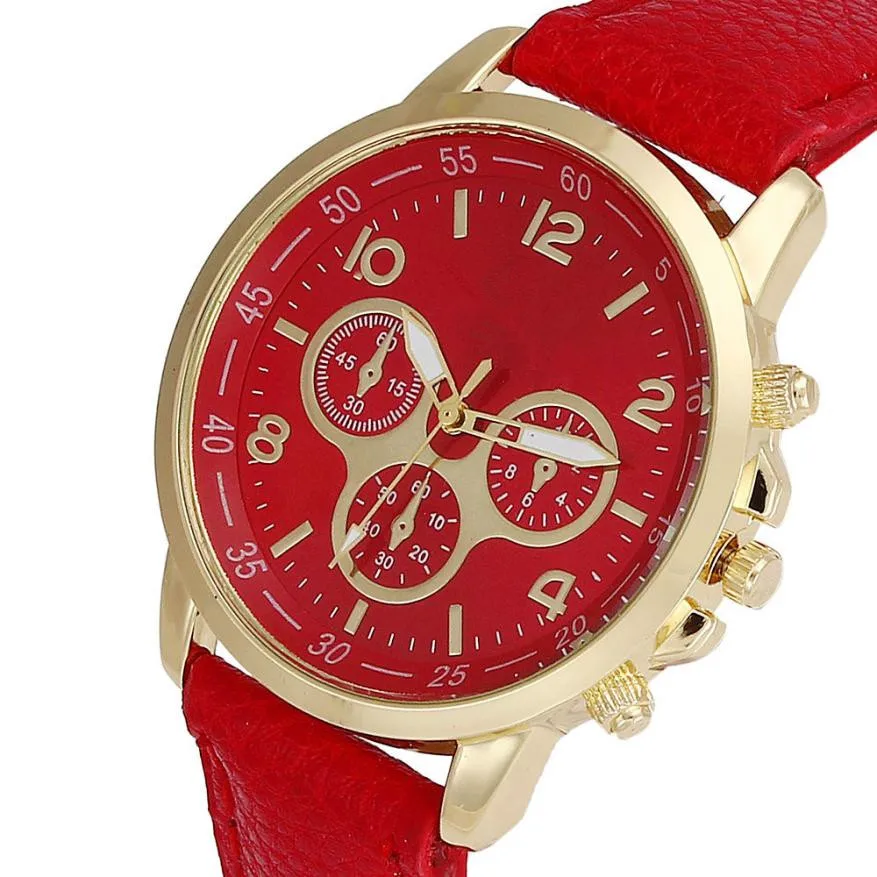 Женские часы из Женевы Роскошные модные женские часы-браслет женские кожаные Кварцевые аналоговые наручные часы женские подарки женские часы