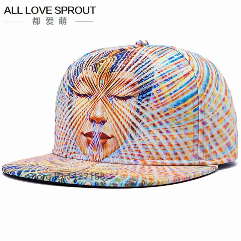 Брендовая мужская и женская кепка с 3D цветным принтом Будды, бейсболка, модные тренды, хип-хоп бейсболка, кепка s bone