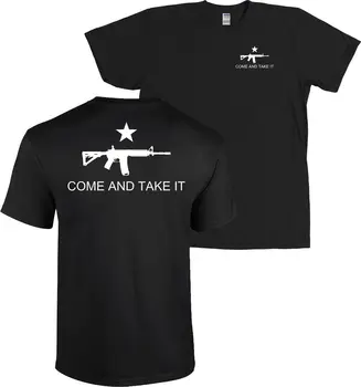 

2019 Short Sleeve T-Shirt Newest Fashion Hot Summer SaleCOME AND TAKE IT AR15 Flag Shirt FRONT & BACK, MANY COLOR