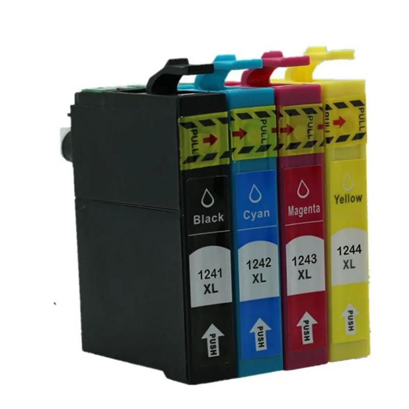 Replacement 8 Pack T1241 E 1241 T1244 Ink Cartridges For Epson Stylus NX125 NX127 NX130 NX230 