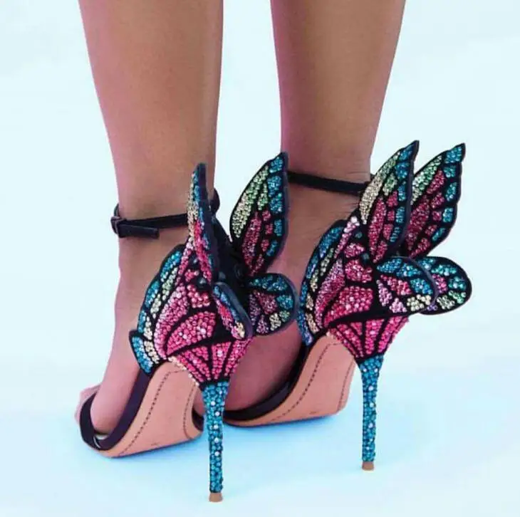 New Arrivals Multicolor Rhinestone Sandals Female Shoes Luxury Crystals