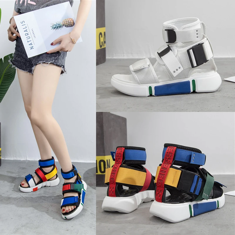 Women's Sandals 2019 Summer High Heels Sandals For Women Chunky Sandal Womens Wedge Platform Shoes Casual Summer Sandal