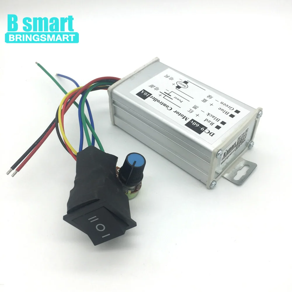 Bringsmart CCM6D DC 9 V-60 V Мотор контроллер 10A Плавная Мотор Скорость контроллер драйвер pwm доска Поддержка реверс