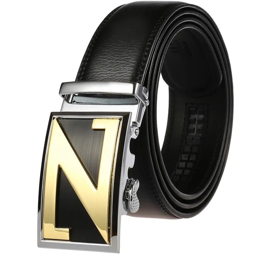 

Men Belt Quality Cow Genuine Leather Belts for Men New Arrival Automatic Buckle Male Strap Metal Buckle Cowhide Belt
