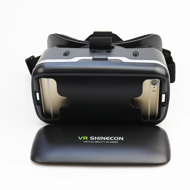 Shinecon 6,0 VR Виртуальная реальность 3D очки гарнитура шлем для 4 6 дюймов смартфон VR Google картон с геймпадом джойстик