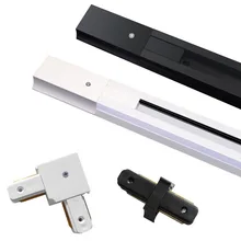 1 упаковка густая алюминиевая 0,5 м светодиодный железнодорожных путей, трек светильник рельсовых соединителей, Универсальные рельсы, алюминиевый трек, светильник ing светильники, 2-провод