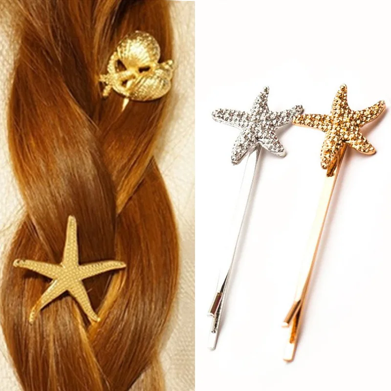 Bridal Wedding Hair font b Jewelry b font Accessories Pearls Vintage Gold Color Summer Sea Beach