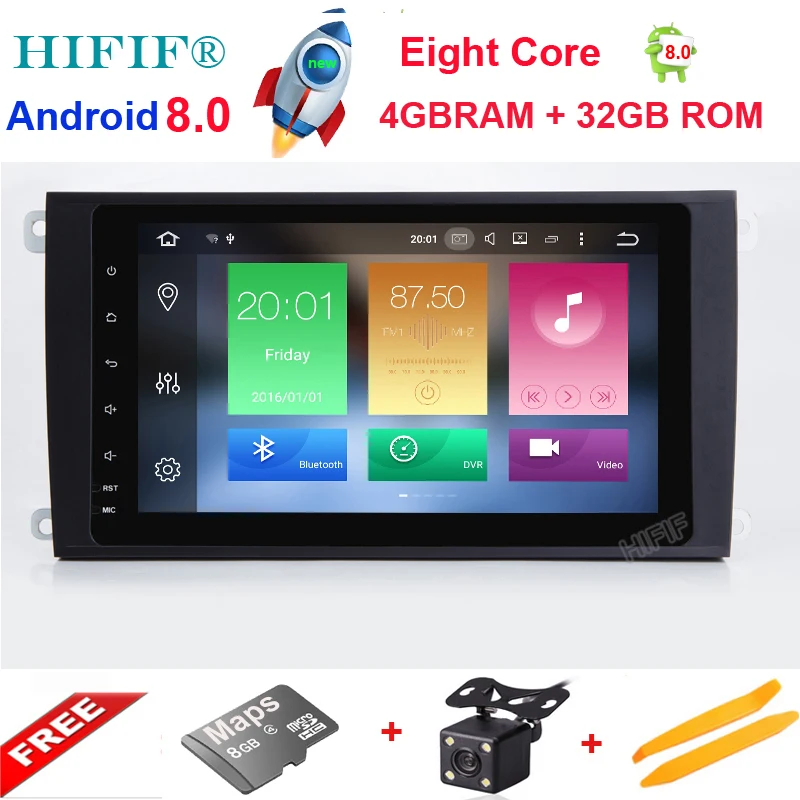 Clearance IPS Android 8.0 8 Core 8 inch Car player For Porsche Cayenne 2003 2004 2005 2006 2007 2008 2009 2010 car Radio GPS Navigation 0