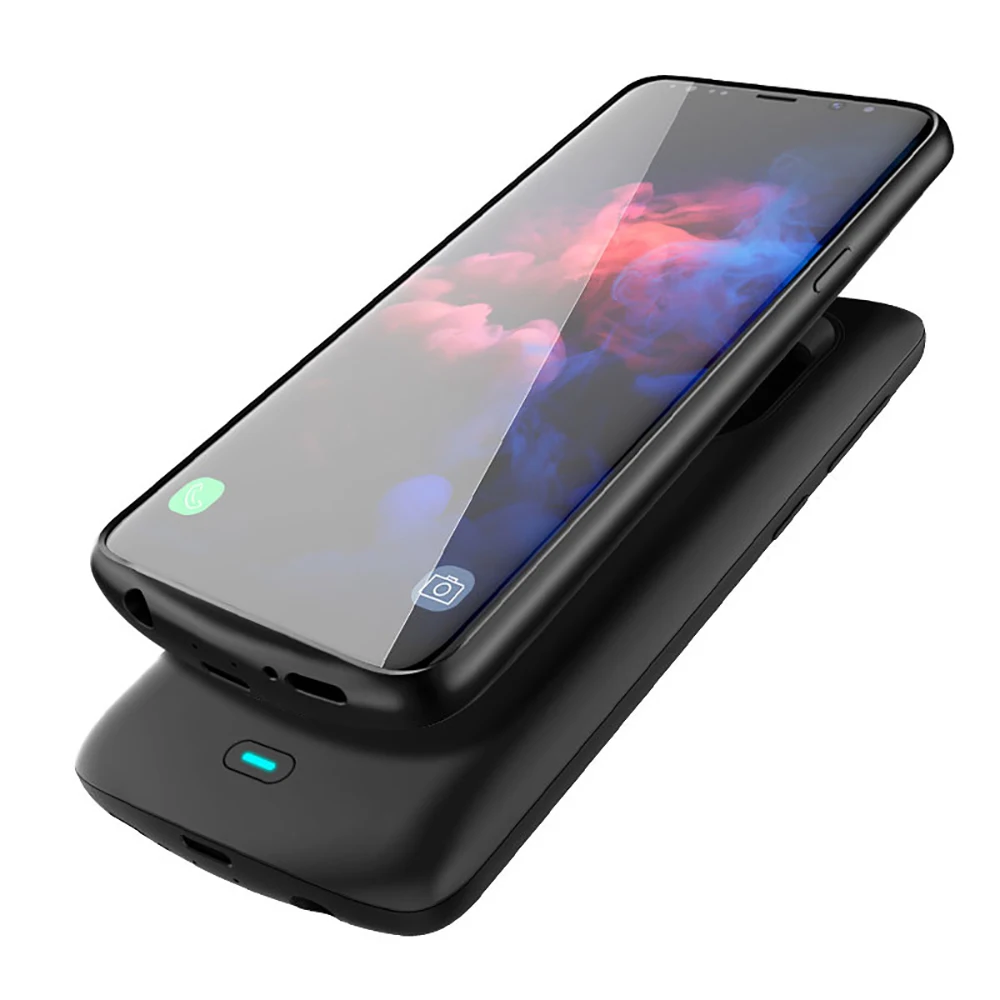 Billige Batterie Ladegerät Fall Für Samsung Galaxy S9 S8 Plus Weiche TPU Lade Telefon Power Abdeckung Für Samsung Note 8 Hinweis 9 batterie Fall