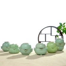 [1 чайный горшок+ 1 чашка] аутентичный 2 шт. мини кунгфу Чайный Набор для путешествий на открытом воздухе Керамика/фарфор Чайный церемониальный подарок