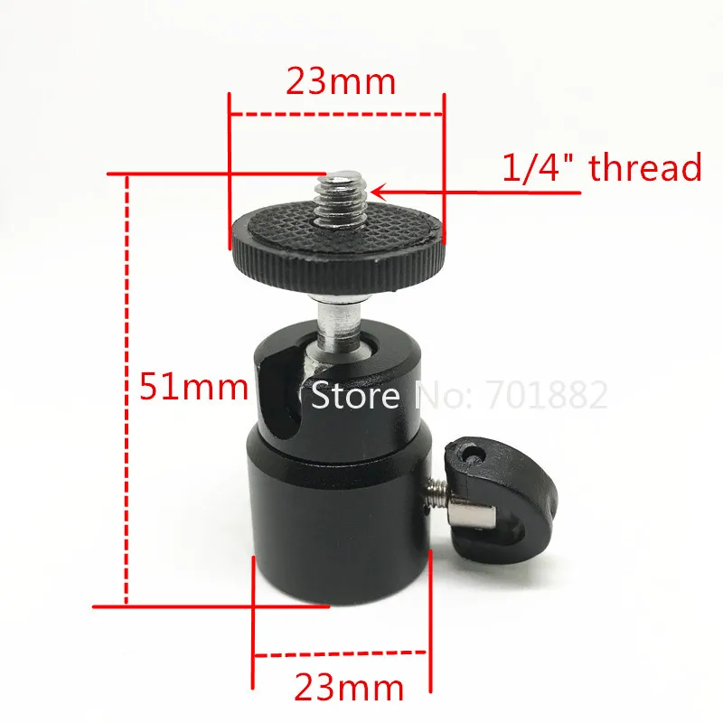 Tripod Mini Ball Head 360 Swivel Ballhead with 14 Screw Mount for DSLR DV Camera Light Stand Bracket Holder
