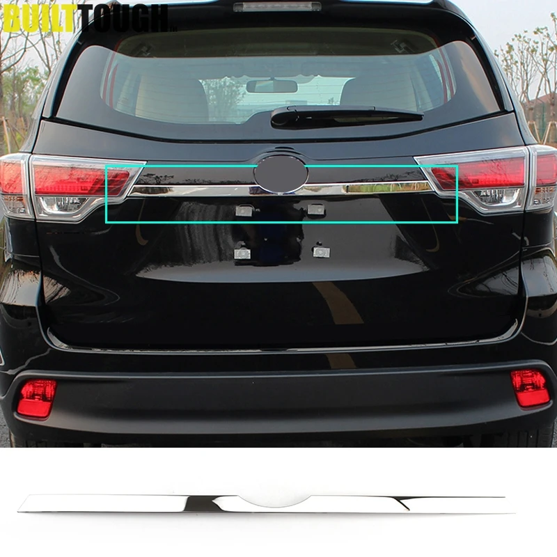

For Toyota Highlander Kluger 2014 2015 2016 2017 2018 Chrome Rear Trunk Lid Tail Gate Door Cover Trim Garnish Strip Car Styling