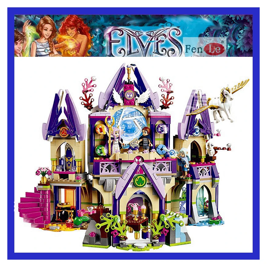 

Compatible Legoings Elves 41708 Bela 10415 809pcs Skyra's Mysterious Sky Castle Figure building blocks Bricks toys for childre