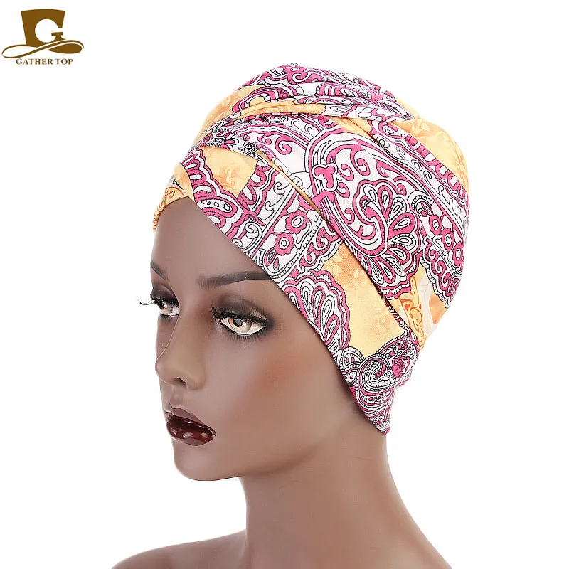 Женский многоцветный тюрбан с принтом в африканском стиле, длинный головной платок, головной платок с геометрическим дизайном, банданы шарфы, аксессуары для волос