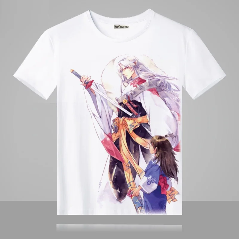 High Q унисекс аниме Cos Inuyasha футболка Sesshoumaru Higurashi Kagome Повседневная Топ|Футболки| |