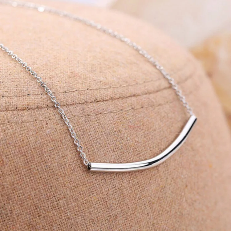 

Bohemian 925 Sterling Silver Line Necklaces For Women Fashion Long Choker Necklace Statement Jewelry Gifts Collar