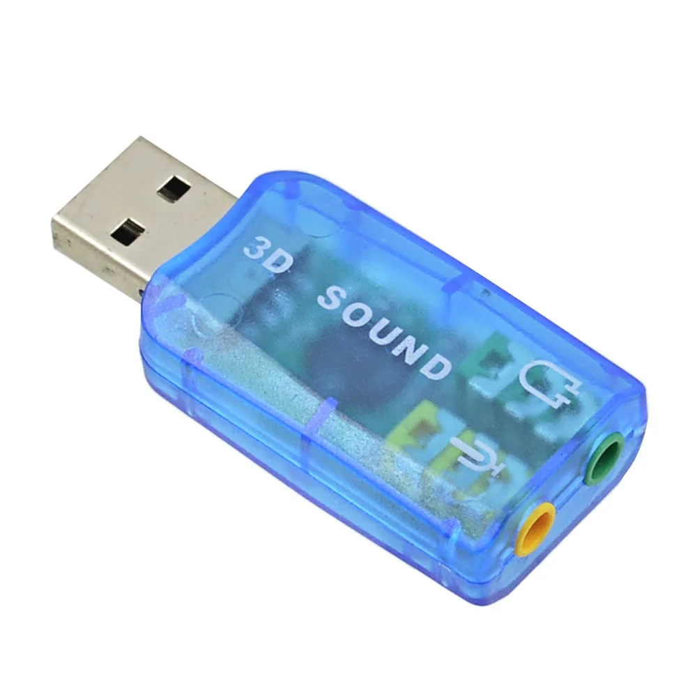 TISHRIC USB внешняя звуковая карта 5,1 3D аудио адаптер USB до 3,5 мм Интерфейс микрофон наушники для MAC компьютер профессиональный