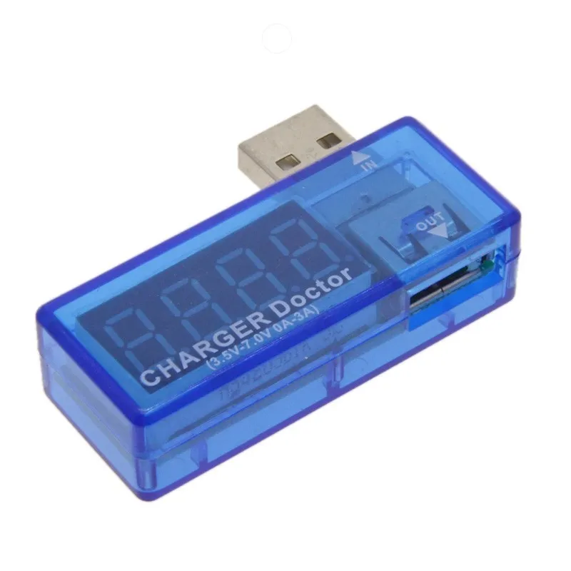 

Thinary Digital USB Mobile Power charging current voltage Tester Meter Mini USB charger doctor voltmeter ammeter Turn blue