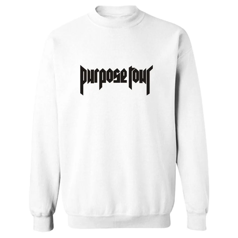 Justin Bieber Purpose Capless Sweatshirt Men Hip Hop Fashion Streetwear Winter Hoodies Men Casual Skateboard Funny Black Clothes
