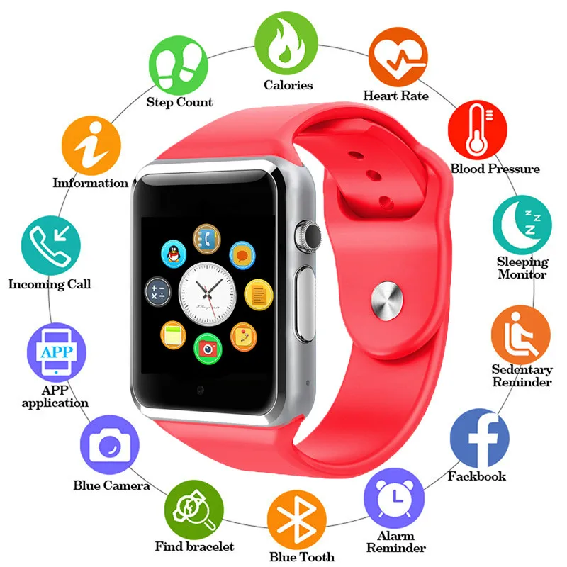 

2019 New Smart Watch Clock Sync Notifier Support SIM TF Card Connectivity Apple iphone Android Phone Women Men Smartwatch GT08