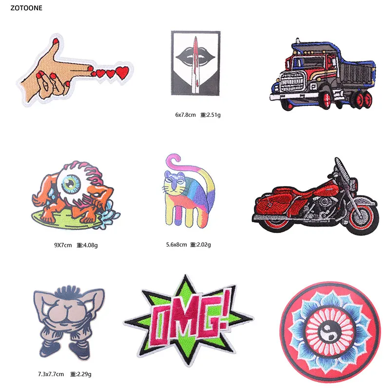 

ZOTOONE Cartoon UFO Alien Patches on Clothes Metal Bands Punk Stripes on Clothes DIY Tai Chi Embroidered Badges Stickers C