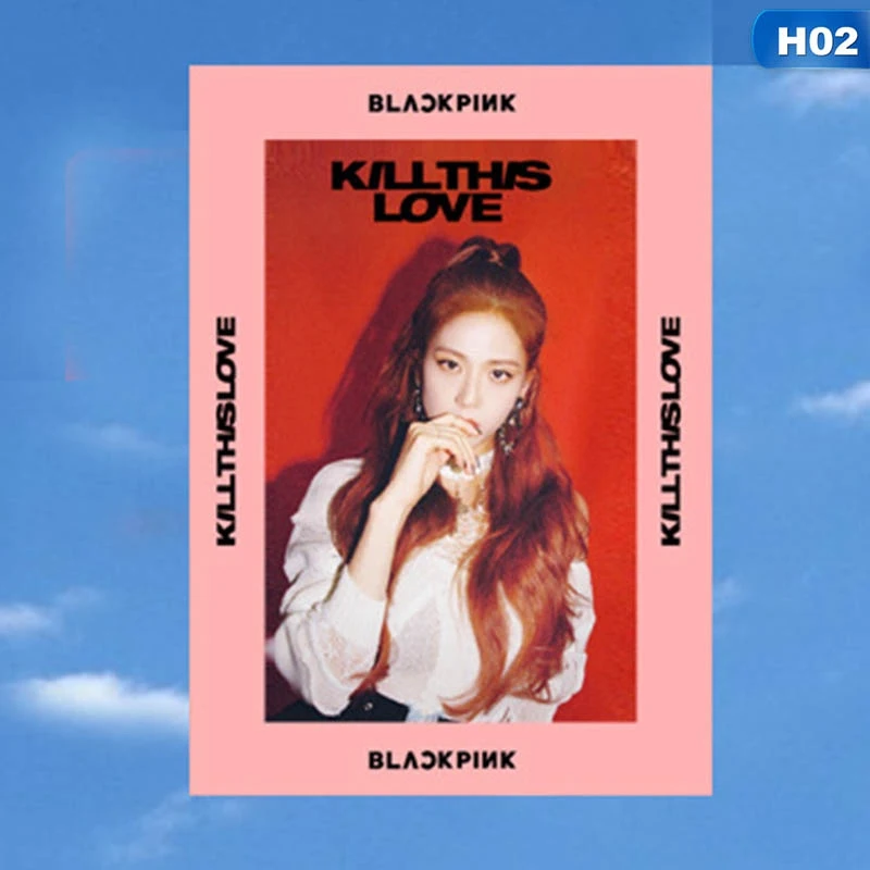 1 шт. Kpop Blackpink Kill This Love Photo Stikcy Card Jennie Lisa HD Фотокарта наклейка альбом карты с кристаллами наклейка