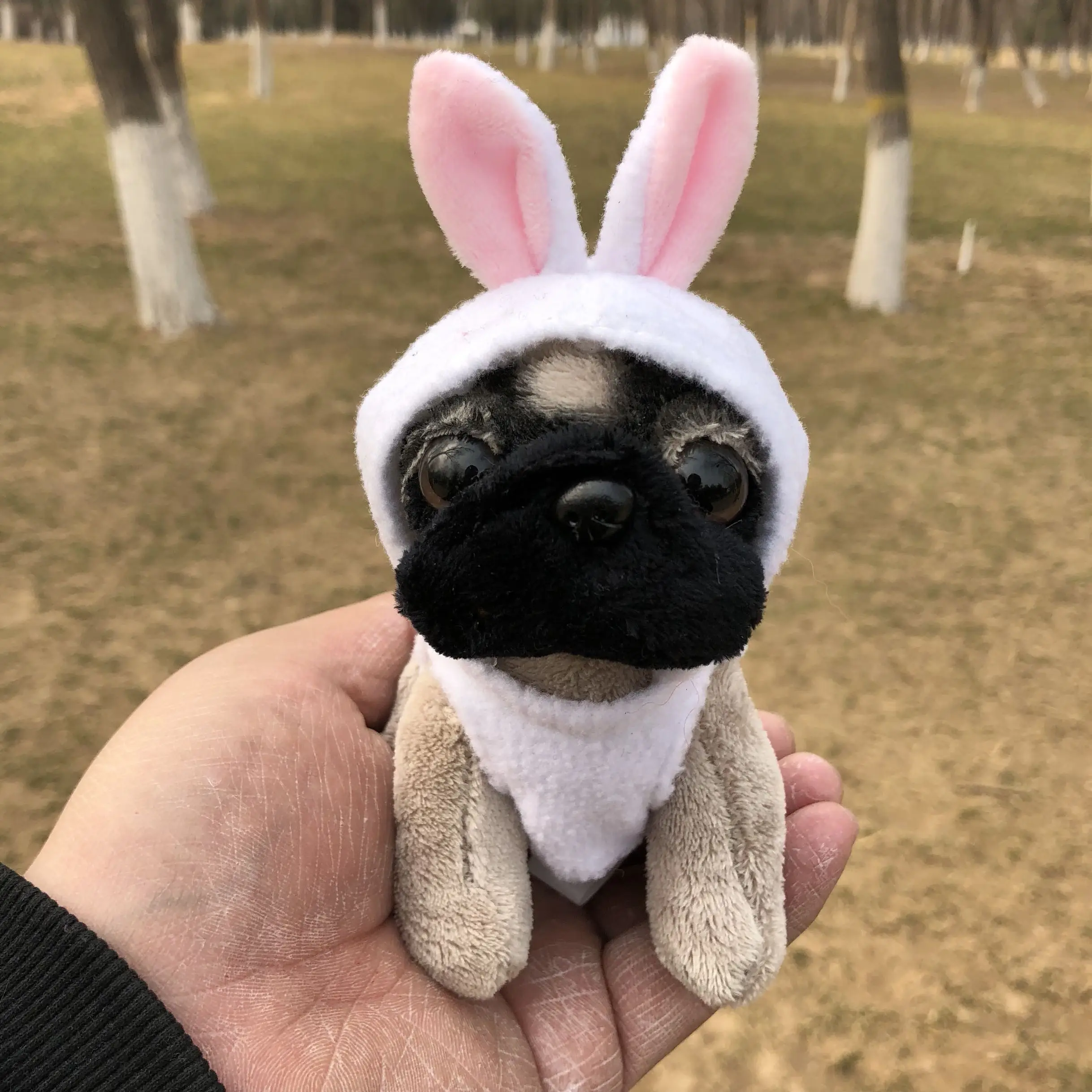 Милые подтяжки из джинсовой ткани Shar Pei Pug плюшевая игрушка Рождественские