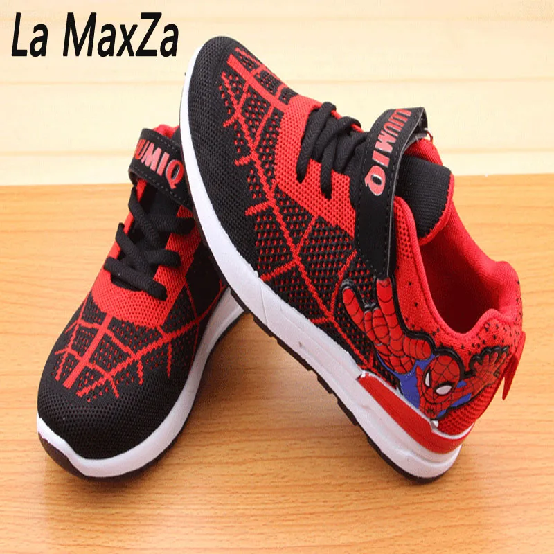 

Spring 2018 Vapormax Kids Spiderman with Night Sneakers boy shoes kids Girls Sneakers 34-40 cm tenis running shoes enfat sport