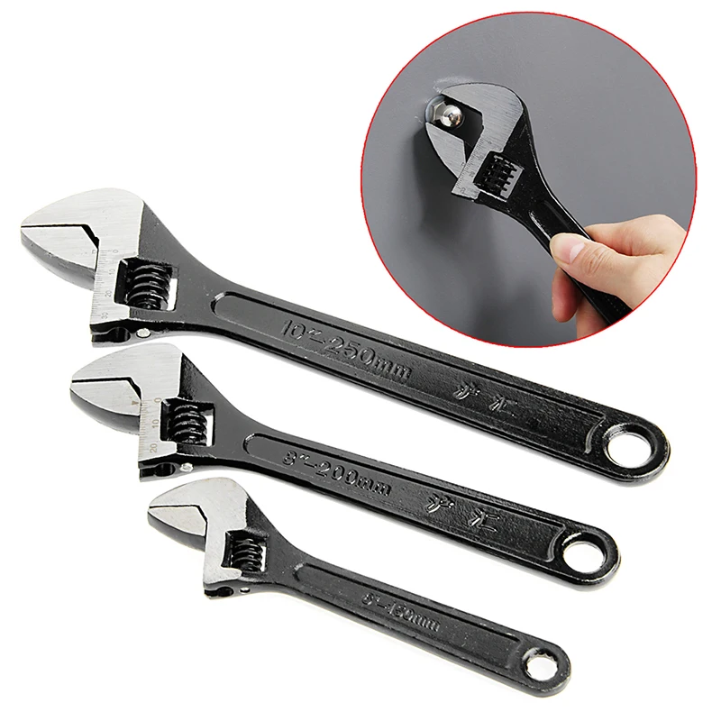 

OOTDTY Amy Professional 6" 8" 10" DIY Adjustable Wrench Spanner Hand Grip Tool 1PC Nice Gifts New 2018