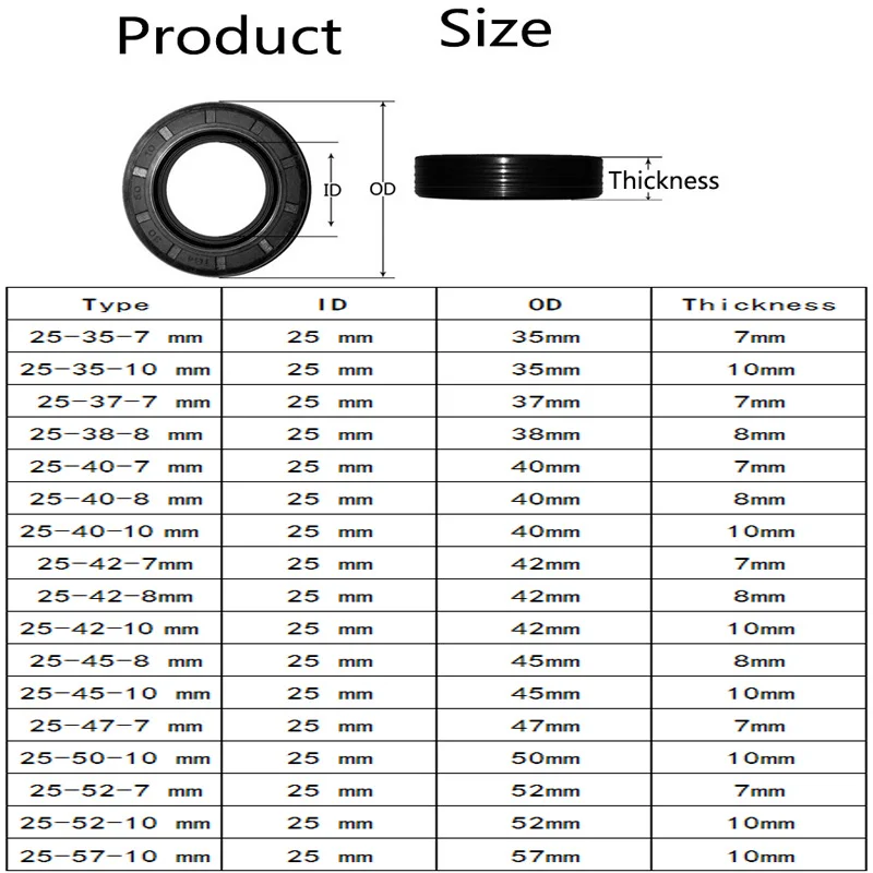 5 шт. NBR скелет сальник TG4 Двойные Губы сальники радиальный вал уплотнительная прокладка внутренний диаметр 25*35/37/38/40/42/45/50/52*7/8/10