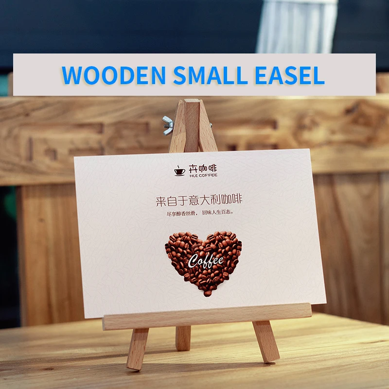 

1Piece Mini Artist Wooden Easel Mobile Phone Table Card Stand Display Holder For Party Decoration 18*23.8cm Triange Easel
