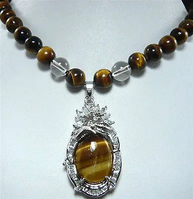 

Hot sale Free Shipping>>>>>natural tiger eye stone necklace +pendant