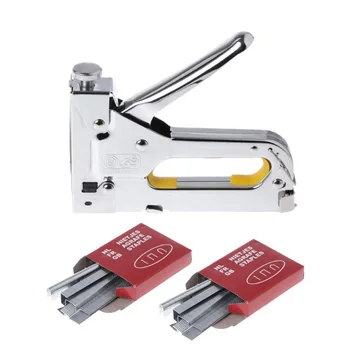 

3 in 1 Manual Stapler Nail Stapling Machine with Nails for Woodworking Heavy Duty QJ888