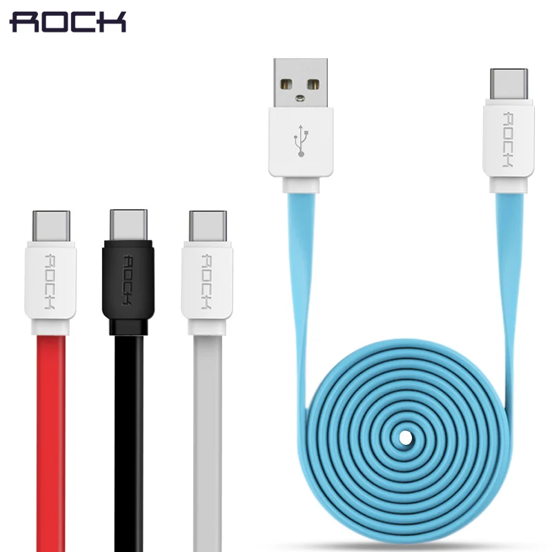 

ROCK USB Type C Cable Type-c Charger Cable For Galaxy Note 8 S8 Plus Xiaomi 6 Mi5 Huawei P10 P9 Oneplus 3 2 Nexus 5X 6P USB-C