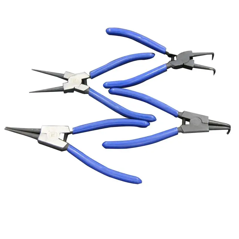 

4PCS/Set Practical Compression Pliers With Plastic Insulated Handle Flexible Clamps Internal Compression Spring Pliers For(Blue)