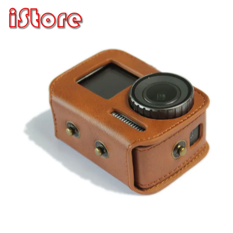 

Case For DJI Osmo Action Sports camera Protective case PU Leather Vintage Shoulder Strap Pouch Protection Carry Cover