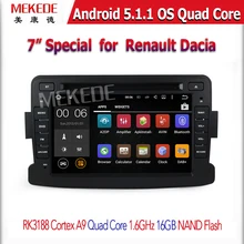 Quad-core Чисто Android 5.1.1 автомобилей gps-навигация Радио Для Renault Duster Logan Dacia Sandero с wi-fi BT DVD бесплатная доставка