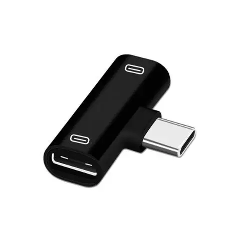 2 в 1 Тип C до 3,5 мм разъем для зарядки наушников конвертер usb type-C аудио адаптер для Xiaomi 6 huawei P10 mate 20 type C телефонов - Цвет: A56 Double Type C